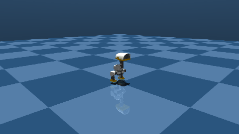 Microduck walking in MuJoCo
