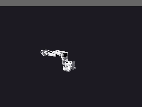 so100 stepping in the Newton backend, the live scene the viewer streams