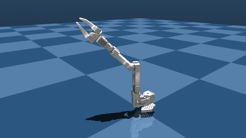 what the code above built: joints 1 and 3 at their targets