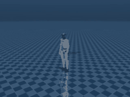MotionBricks G1 walk -> stealth_walk -> walk_boxing (kinematic rollout, MuJoCo headless)