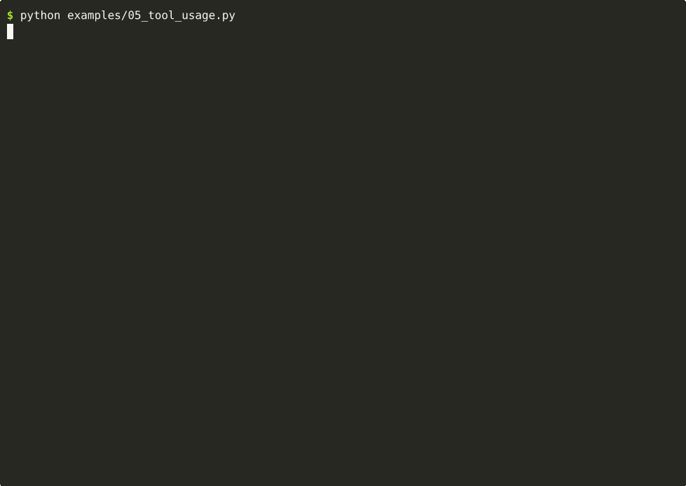 Tool usage demo